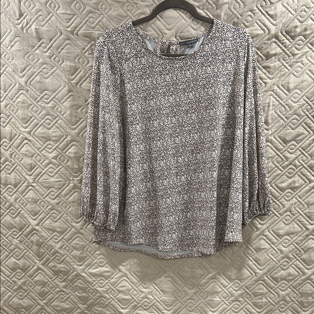 Adrianna Papell Monochrome Patterned Blouse